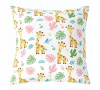Manfei Cartoon Giraffe Pillow Covers 20x20 Inch Set of 1 Palm Leaf Cactus Plant Decorative Pillow Case for Men Women Adults,Love Heart Cloud Cute Cushion Covers for Sofa Chairs