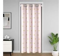 Manfei Cute Love Kids Door Curtain,Princess Girly Kawaii Hearts Blackout Curtain,Fairy Valentine's Day Bedroom Doorway Living Room Decor,Pink Yellow Privacy Door Drape 1 Panel,42" W X 80" L