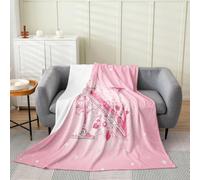 Manfei Initial Alphabet N Plush Throw Blanket,Diamond Crown Boho Flower Flannel Fleece Blanket for Boys Girls Teens All Season,Dreamy Princess Bed Blankets Lightweight Room Decor 50x60,Pink