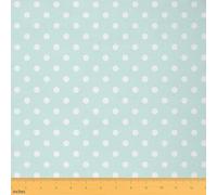 Manfei Polka Dot Fabric by The Yard Soft Flannel Polyester, Cute Simple Geometric Dots Fabric for Home DIY Projects, Green and White Cartoon Fabric,3 Yard Bolt