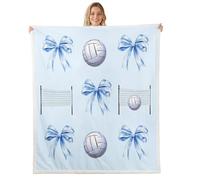 Manfei Volleyball Throw Blanket,Girls Boys Sport Volleyball Bed Plush Blanket for Living Room Decor,Chic Ball Game Couch Bed Sofa Soft Cozy Kids Adults Teen Fleece 50"x60"
