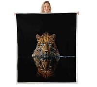 Manfei Wild Cheetah Plush Throw Blanket,Chic Leopard Print Safari Animal Flannel Fleece Blanket for Boys Girls Teens All Season,African Wildlife Bed Blankets Room Decor 30x40,Yellow Black