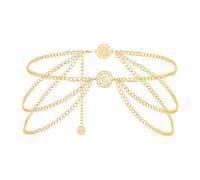 Manfnee Multilayer Metal Chain Belt for Women Chunky Belly Link Belt Waist Chain Belts for Jeans Dress