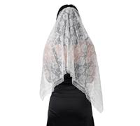 Manfnee Spanish Style Lace Veil Traditional Vintage Inspired Mantilla Veil Latin Mass Head Covering