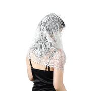 Manfnee Spanish Style Lace Veil Traditional Vintage Inspired Mantilla Veil Latin Mass Head Covering