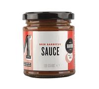 Manfood Beer Barbecue Sauce (190g) | Tangy and Glossy Sauce | Ideal as a Marinade or for Brushing on to Your Choice of Meat, Tofu or Fish | No Artificial Colours or Flavourings | Made in the UK