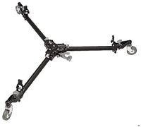 Manfrotto 181b, Folding Auto Dolly For Twin Spiked Metal Feet Tripods, Black