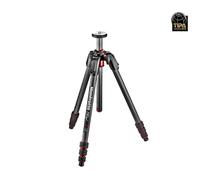 Manfrotto MT190GO Kit 190 4 Sections Aluminium and Carbon Fibre Tripod for Camera, Quick Power Lock System. Made in Italy, for DSLR, CSC, Mirrorless Black (Carbon Fibre)