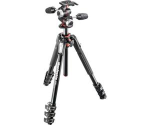 Manfrotto 190XPRO 4-Section Aluminum Tripod with XPRO 3-Way Pan/Tilt Head | 3-Way Head (MK190XPRO4-3W)