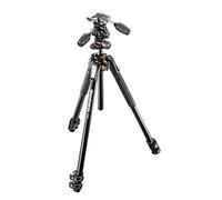 Manfrotto 190XPRO Tripod Kit, 3-Section Aluminium with 3-Way Head, Professional Photography Accessories, Camera Tripod with Pan Tilt Head for Mirrorless and DSLR Cameras
