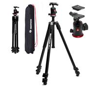 Manfrotto 290XTRA Aluminium Tripod Kit with 496 Ball Head, 3-Section Legs, 4 Angles Position, Quick Lever Locks, Arca-Swiss Plate, 10kg Payload, Shoulder Bag, for DSLR, Mirrorless, Compact Cameras