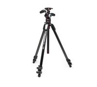 Manfrotto Kit 3-Section Tripod, Camera Tripod with 3-Way Head in Aluminium with MOVE Quick Release System, Professional Photography Accessories Kit, Tripod Camera with Camera Head