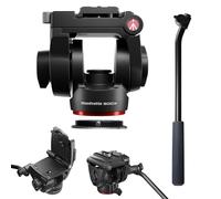 Manfrotto 500X Fluid Video Head for Mirrorless Cameras, 5kg Payload, Flat Base, Quick Release Sliding Plate, Vertical and Horizontal Shooting, Ideal for Content Creators and Social Media Video
