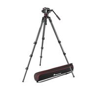 Manfrotto 504X Fluid Video Head with 536 Single Leg Carbon Tripod, Tripod and Video Head Kit, Carbon Fibre, For DSLR Digital Cameras, for Photo -Videographers, with Carrying Bag, Holds up to 12kg