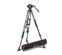 Manfrotto 504X Fluid Video Head with Alu Twin leg tripod GS