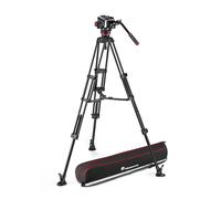 Manfrotto 504X Fluid Video Head with Alu Twin leg tripod MS