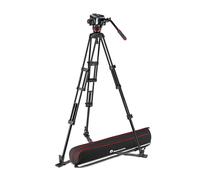 Manfrotto 504X Fluid Video Head with Aluminium Twin Leg Tripod GS