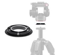 Manfrotto 60mm Flat Base Adapter, Compatible with MVH500XAH Video Head, Anti-Rotation Design for Tripods and Supports with Grub Screws, Lightweight and Durable