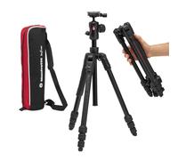Manfrotto Befree Advanced AS, Camera Tripod, Twist Lock, Compatible with Arca-Swiss, Portable, Compact Travel Tripod Kit, Ball Head, Aluminium Photo Support, for DSLR, Mirrorless, Camera Accessories