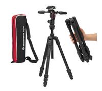 Manfrotto Befree GT PRO 4-Section Aluminum Travel Tripod with 3-Way Pan/Tilt Head, Black