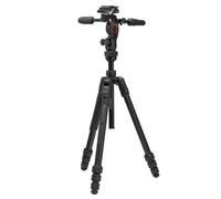 Manfrotto Befree GT PRO 3-Way, Professional Travel Tripod Kit, 3-Way Fluid Head, Levelling Column, Photo/Camera and Video Kit, Aluminium, Arca-type, Twist Lock, DSLR, Mirrorless, Camera Accessories