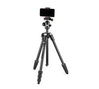 Manfrotto Element MII Camera and Phone Tripod, Travel Tripod in Carbon with Ball Head and Bluetooth, for Smartphones and Compact Cameras CSC, DSLR, Photography Accessories, Content Creation, Vlog , Black