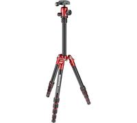 Manfrotto Element Traveller Small Aluminum 5-Section Tripod Kit with Ball Head, Element Small 56.3", Red