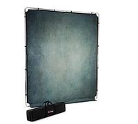 Manfrotto EzyFrame Vintage Background Kit - Colour Sage - Collapsible - Aluminium Frame - 2 metre x 2.3 metre - 2 x 2.3m - with Rigid Carry Case - LL LB7932