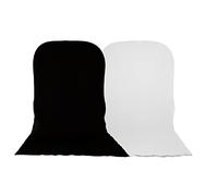 Manfrotto LL LB6701 1.8x2.15m Plain Collapsible Reversible Background with Train - Black/White