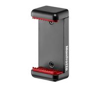 Manfrotto MCLAMP, Universal Smartphone Clamp with Thread Connections, for iPhone with or without Case, Foldable, Compact Size, Vlogging, Black