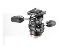 Manfrotto MH804-3W, MK II 3 Way Head in Adapto w/Retractable Levers, Independent Axis Control, Ergonomic Rubber Handle, for DSLR, CSC, Mirrorless