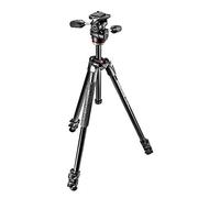 Manfrotto MK290XTA3-3W, Tripod with Ball Head, 3 Way Head, for DSLR, Compact System Camera, Mirrorless, Aluminium, Black