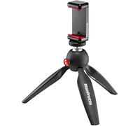 Manfrotto MKPIXICLAMP-BK, Mini Tripod with Universal Smartphone Clamp, for iPhone with or without Case, CSC, Vlogging, Videography, Black