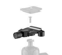 Manfrotto Traveler Top Lock Quick Release Adaptor - Arca-compatible Plate-Holder for Befree tripods, 494 and 496 Ball Heads - Compact and Lightweight - Aluminium - MSQ6T