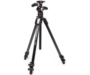 Manfrotto MT055CXPRO3 Carbon Fiber Tripod + MHXPRO-3W Head & Move Quick Release