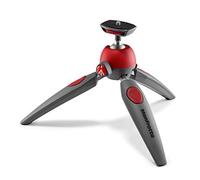 Manfrotto MTPIXIEVO-RD, PIXI EVO 2-Section Mini Tripod, Compatible With DSLR, Compact System Camera, Mirrorless, Entry Level, Foldable, Lightweight, Red