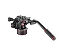 Manfrotto Nitrotech Fluid Video Head for DSLR, Mirrorless, Video and Cinema Cameras - Continuous Counterbalance System 0-8 kg - Variable Continuous Fluid Drag System - 14 Kg Payload - MVH608AH