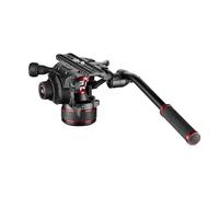 Manfrotto Nitrotech Fluid Video Head for DSLR, Mirrorless, Video and Cinema Cameras - Continuous Counterbalance System 4-12 kg - Variable Continuous Fluid Drag System - 18 Kg Payload - MVH612AH