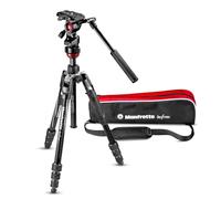 Manfrotto Travel Befree Live Aluminium Tripod Twist, Video Head, Black, compact (MVKBFRT-LIVEUS)