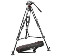 Manfrotto Tripod with fluid video head, Aluminium with Sliding Plate