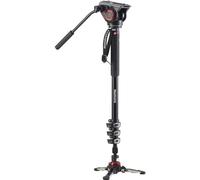 Manfrotto XPRO Video 4 Section Aluminium Monopod with Fluid Head and Base