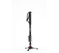 Manfrotto Video Monopod XPRO+, 4-Section Aluminium Camera and Video Support Rod with Fluid Base, Photography Accessories for Content Creation, Videography, Vlogging