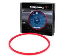 MANG JIANG Car Silicone Protective Cover Decorative Ring Compatible with Mini Cooper 2024 2025 F65 F66 F67 U25 J01 J05 Fuel/Electric 9.4 inch Center Console Round Navigation Screen Protection (Red)