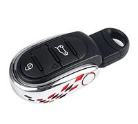 MANG JIANG Key Fob Cover Shell Car Accessories Metal Chrome U-Shaped Key Case for Mini Cooper 3rd Gen F54 F55 F56 F57 F60, JCW Design Chrome, Medium