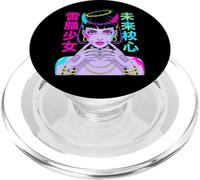 Manga Anime Cyberpunk Girl Sci-fi Future Girl PopSockets PopGrip for MagSafe