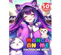 Manga Anime Shojo Colouring Book for Girls Aged 8 and Up: The Perfect Gift for Teens, Girls and Boys: 50 Beautiful Designs (Portraits, Kawaii Animals, and More) to Colour