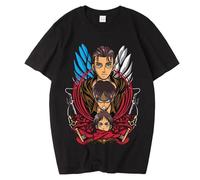 Manga Attack AOT On Titan T Shirt Summer Streetwear T Shirts Cotton Trendy Levi Ackerman Shirt for Man Short-Sleeved Loose Tops