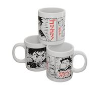 Manga Coffee Power Mug - Anime Comic Panel ゴリゴリ! カフェインパワー!! Design, 11 oz Ceramic, Funny Otaku & Barista Gift, Dishwasher & Microwave Safe