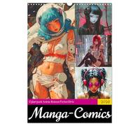 Manga-Comics. Cyberpunk Anime. Science Fiction Girls UK-Version (Wall Calendar 2026 DIN A3 Portrait), CALVENDO 12 Month Wall Calendar