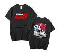 Manga Initial D T-Shirts Takumi Fujiwara Top Bunta Fujiwara Tee Fujiwara AE86 Summer Top T-Shirts Japan Anime Initial D Clothing